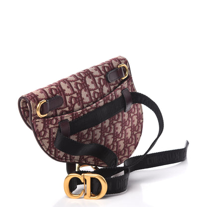 Christian Dior Oblique Saddle Pouch Bordeaux 3 of 9