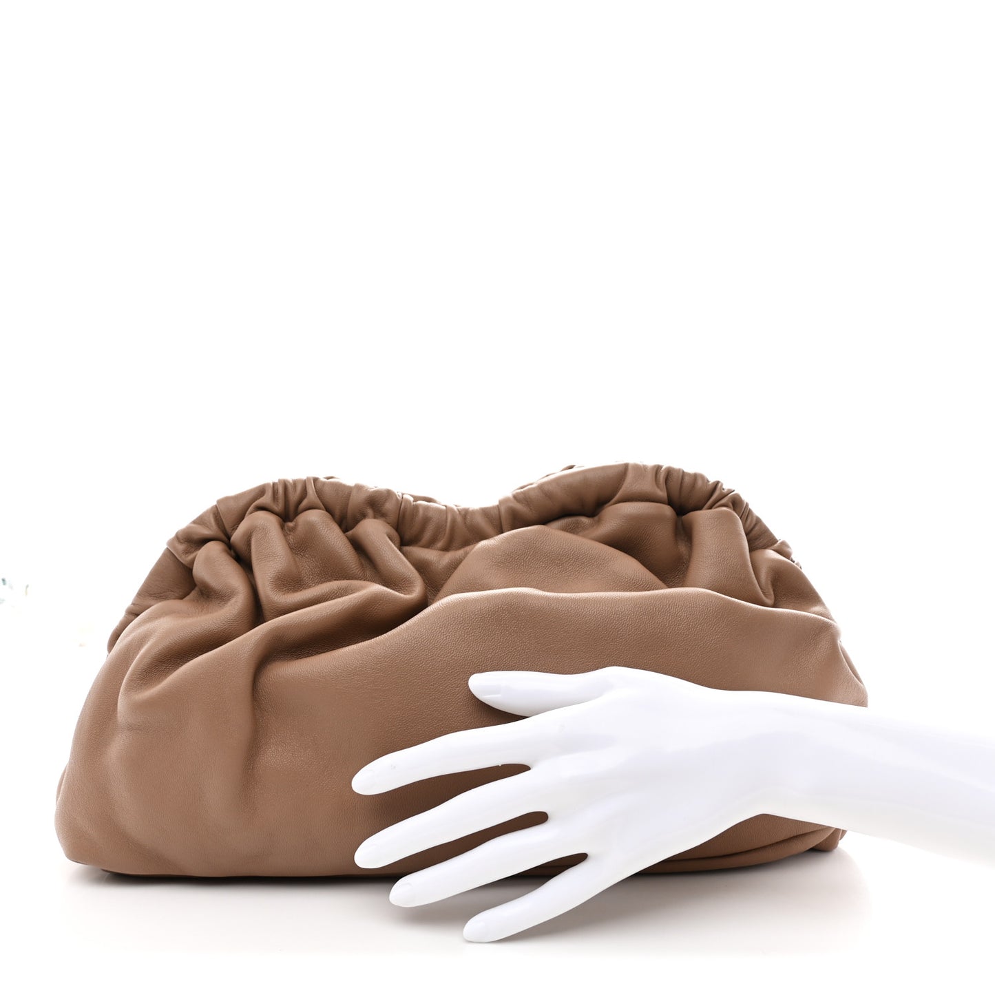 Lambskin Cloud Clutch Biscotto