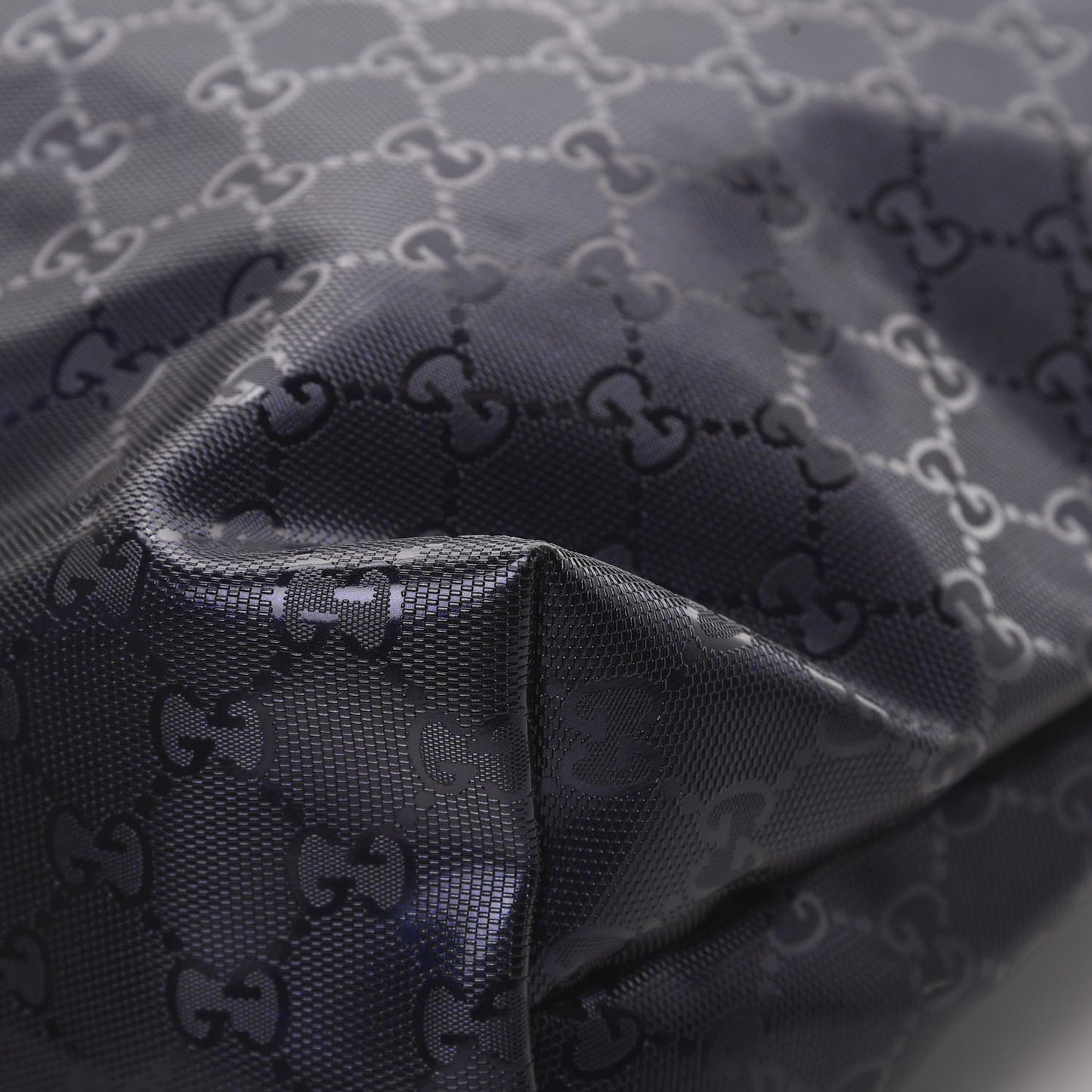 Imprime Monogram Medium Zippered Shopping Tote Navy