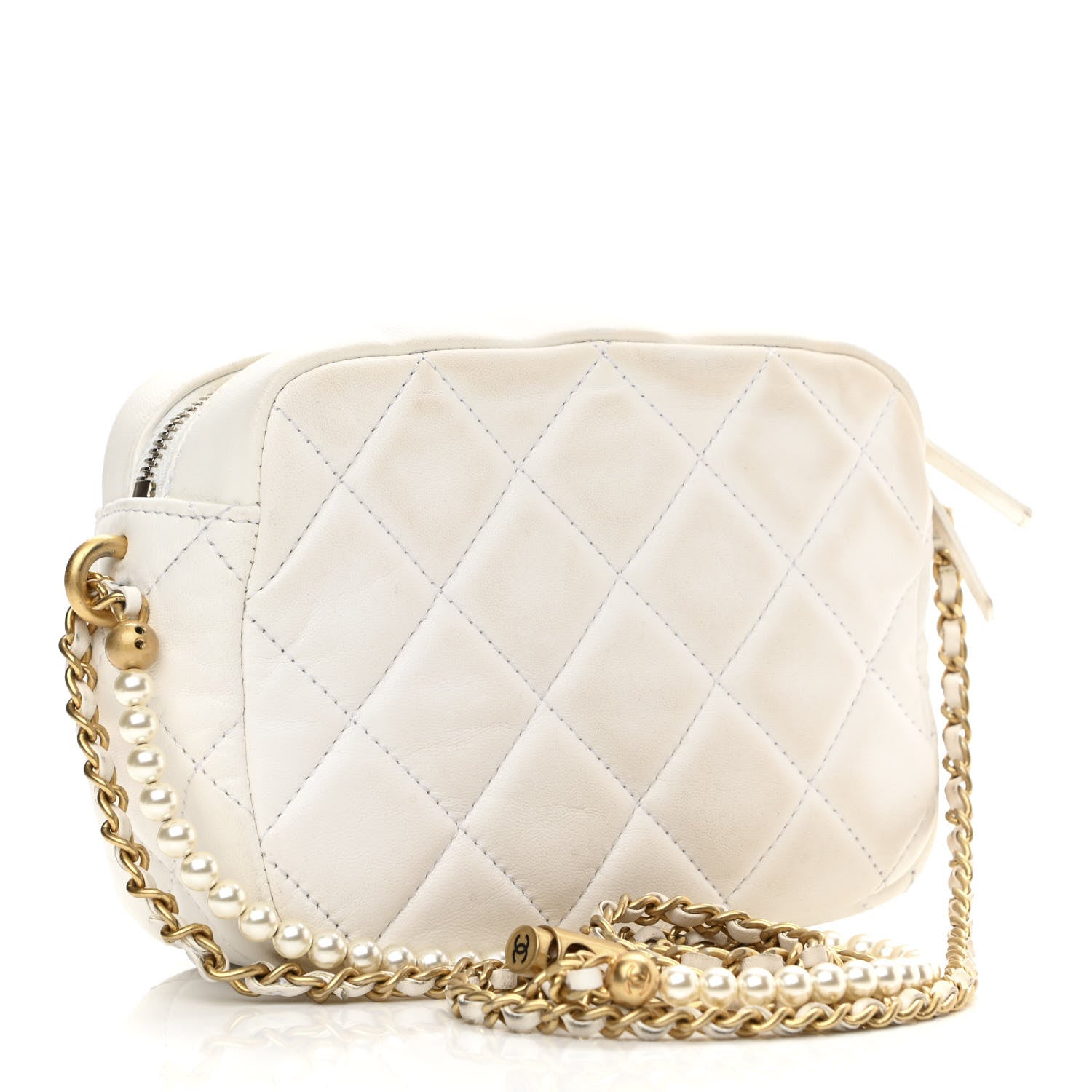 Chanel Lambskin Quilted Mini My Perfect Camera Case White 3 of 10