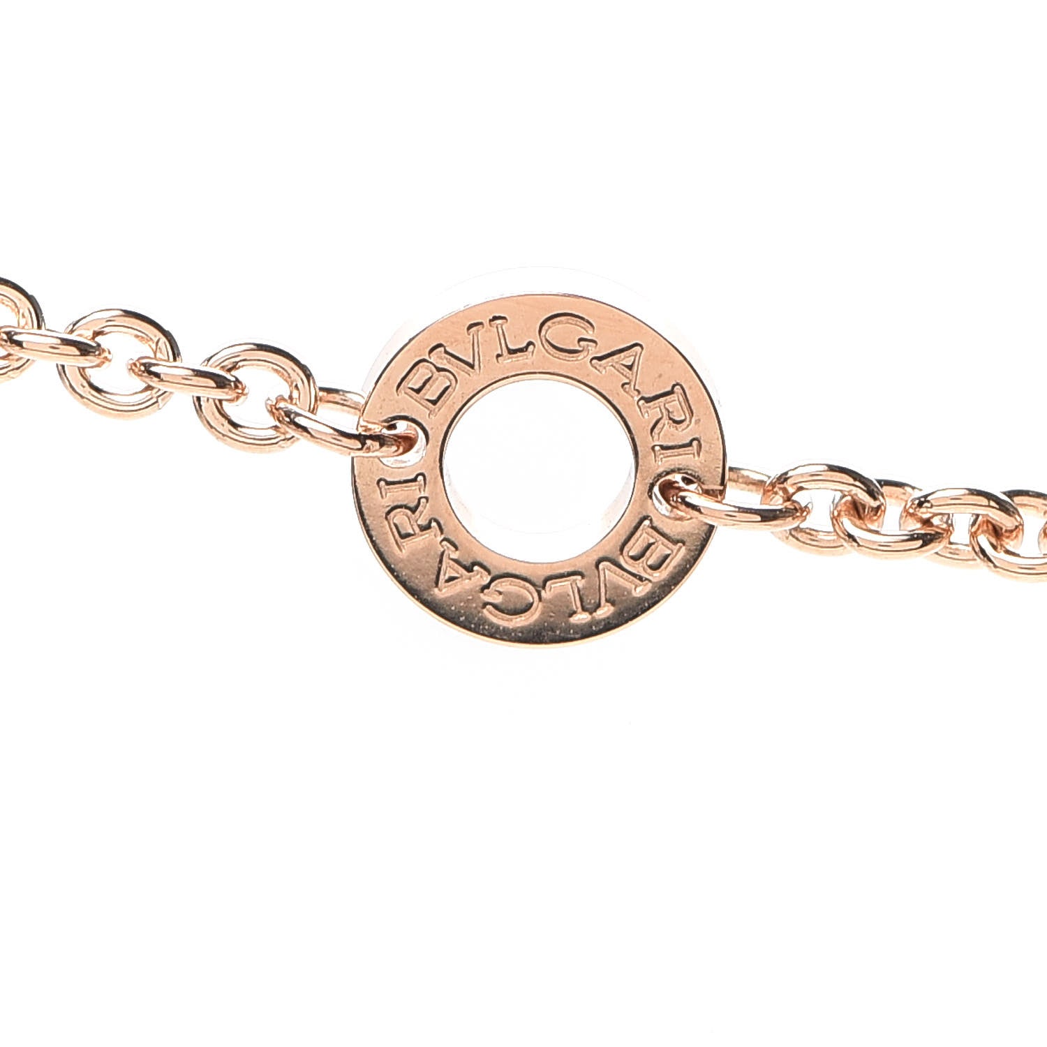 Bulgari 18K Rose Gold Diamond B.Zero1 Pendant Necklace 5 of 6