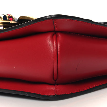 Gucci Calfskin Sylvie Web Queen Margaret Shoulder Bag Blue Agata Hibiscus Red Mystic White 10 of 11