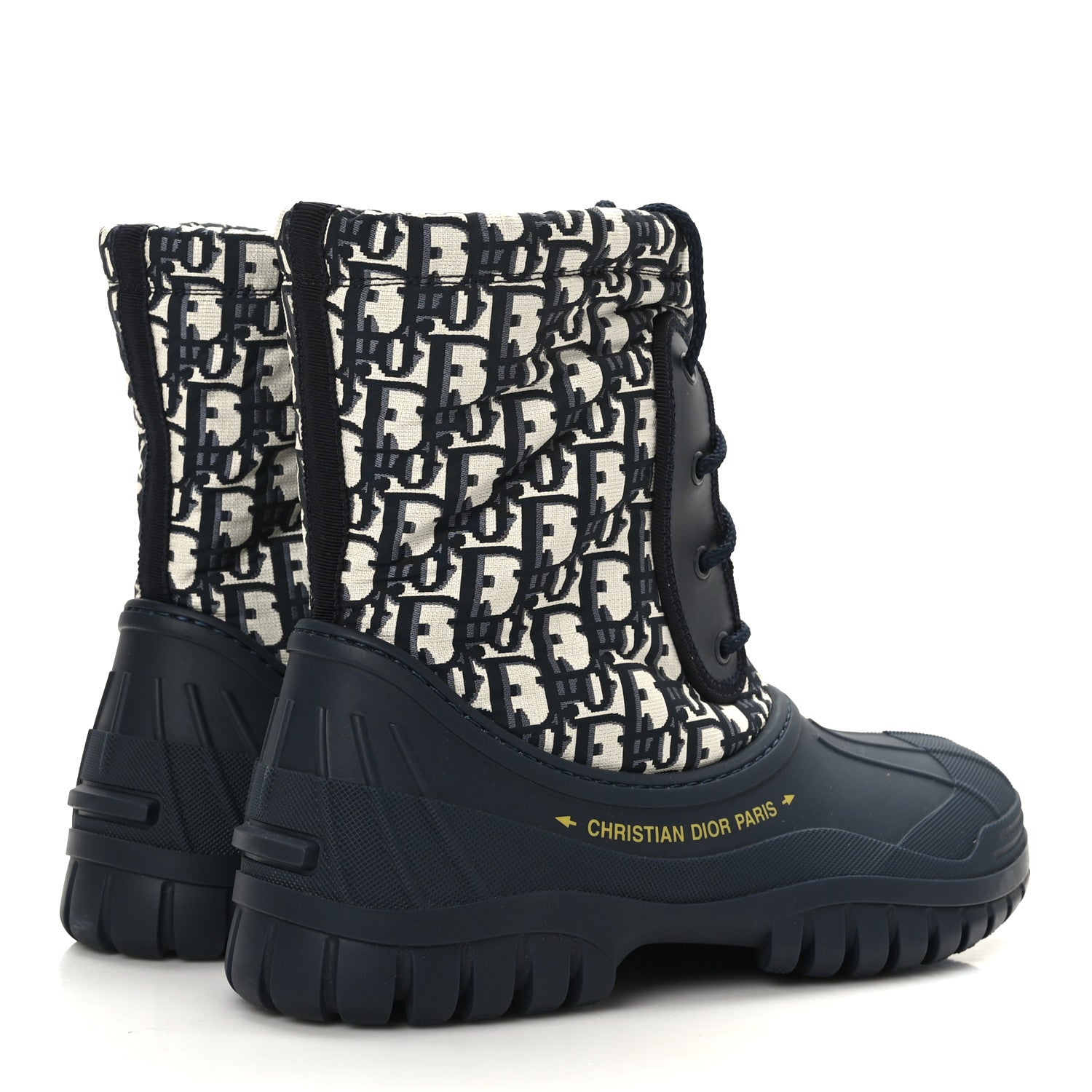 Christian Dior Oblique Nylon D-Venture Boots 39.5 Deep Blue 4 of 7