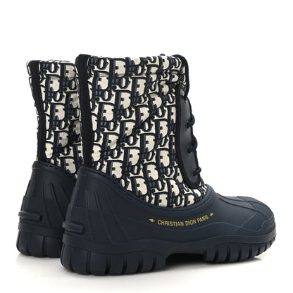 Christian Dior Oblique Nylon D-Venture Boots 39.5 Deep Blue 4 of 7
