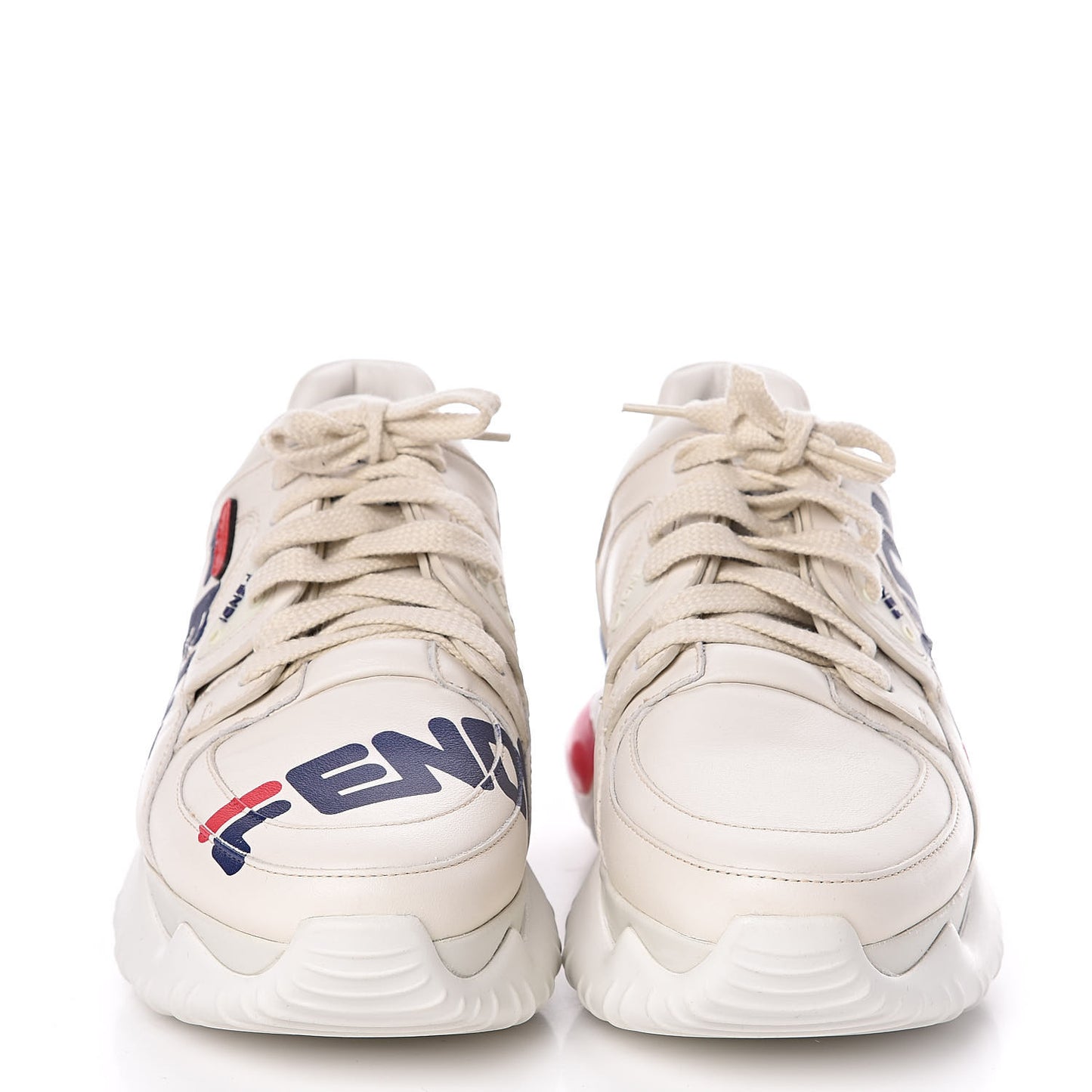 X FILA Vitello Mania Painted Womens Chunky Sneakers 35 Ice White Caipiroska Blueberry