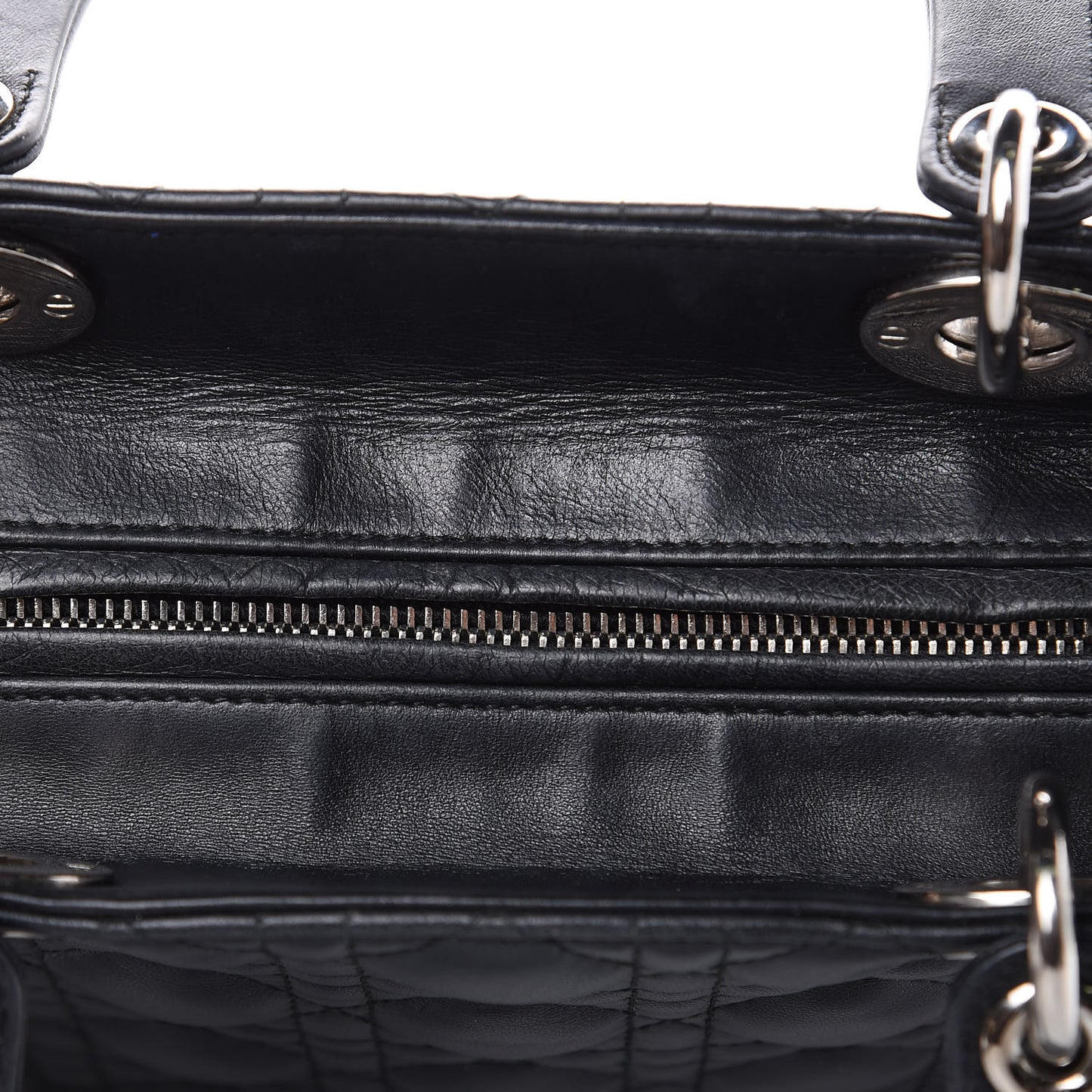 Lambskin Cannage Large Lady Dior Black