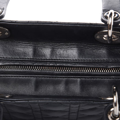 Christian Dior Lambskin Cannage Large Lady Dior Black 10 of 17