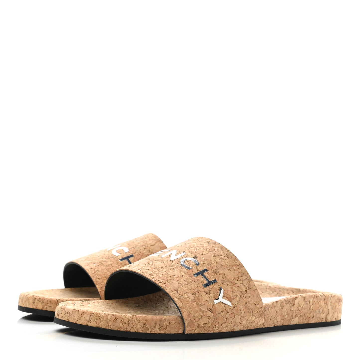 Cork Logo Slide Sandals 37.5 Natural