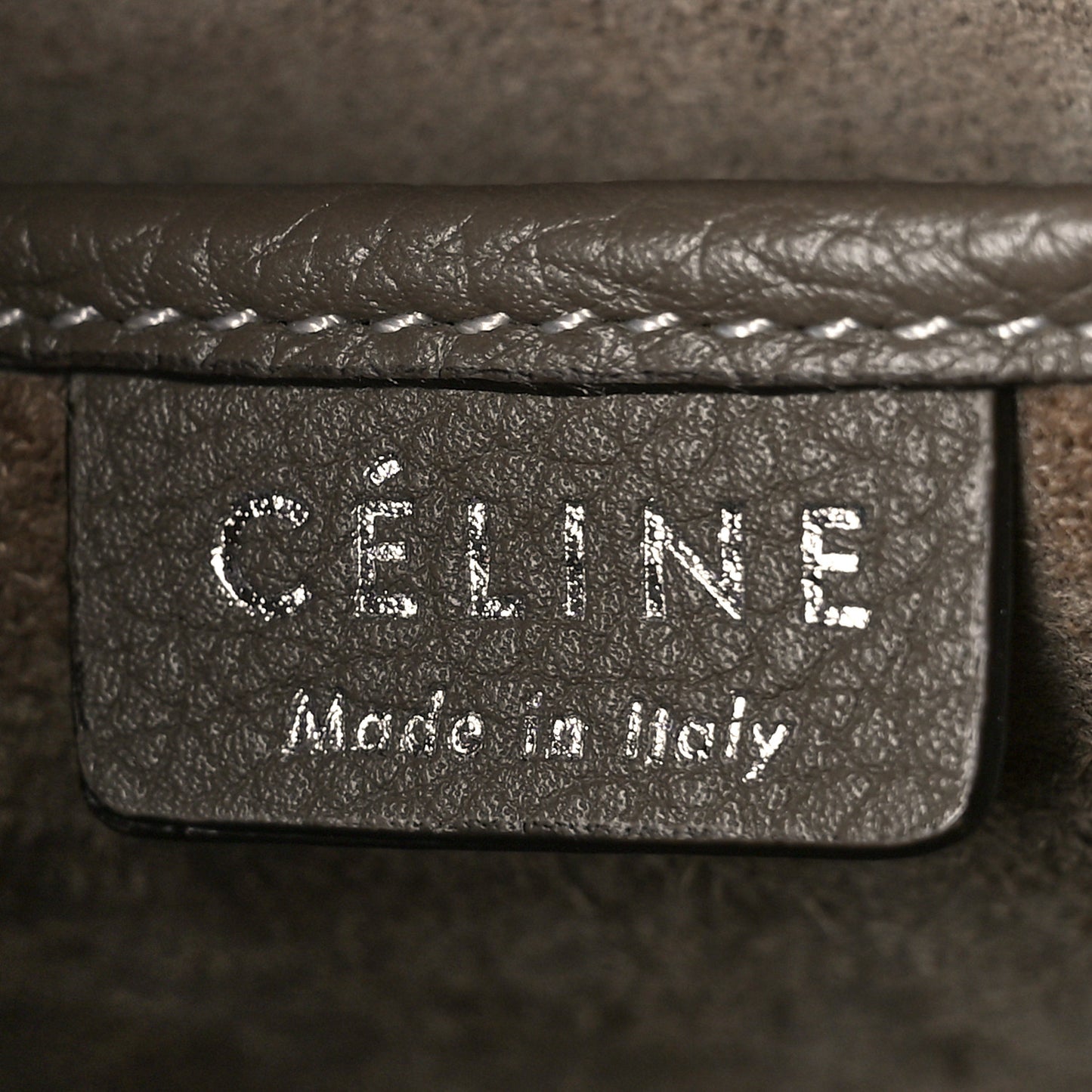 Drummed Calfskin Nano Luggage Souris