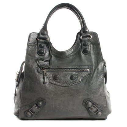 Balenciaga Agneau Giant Brogues Hardware Folder Storm 1 of 8