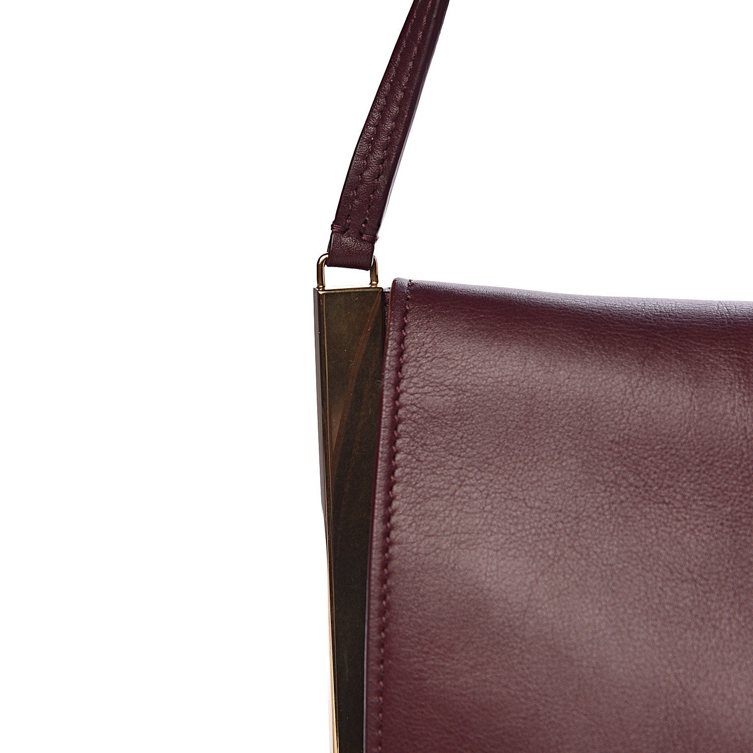 Celine Smooth Calfskin Flap Clasp Bag Burgundy 10 of 12