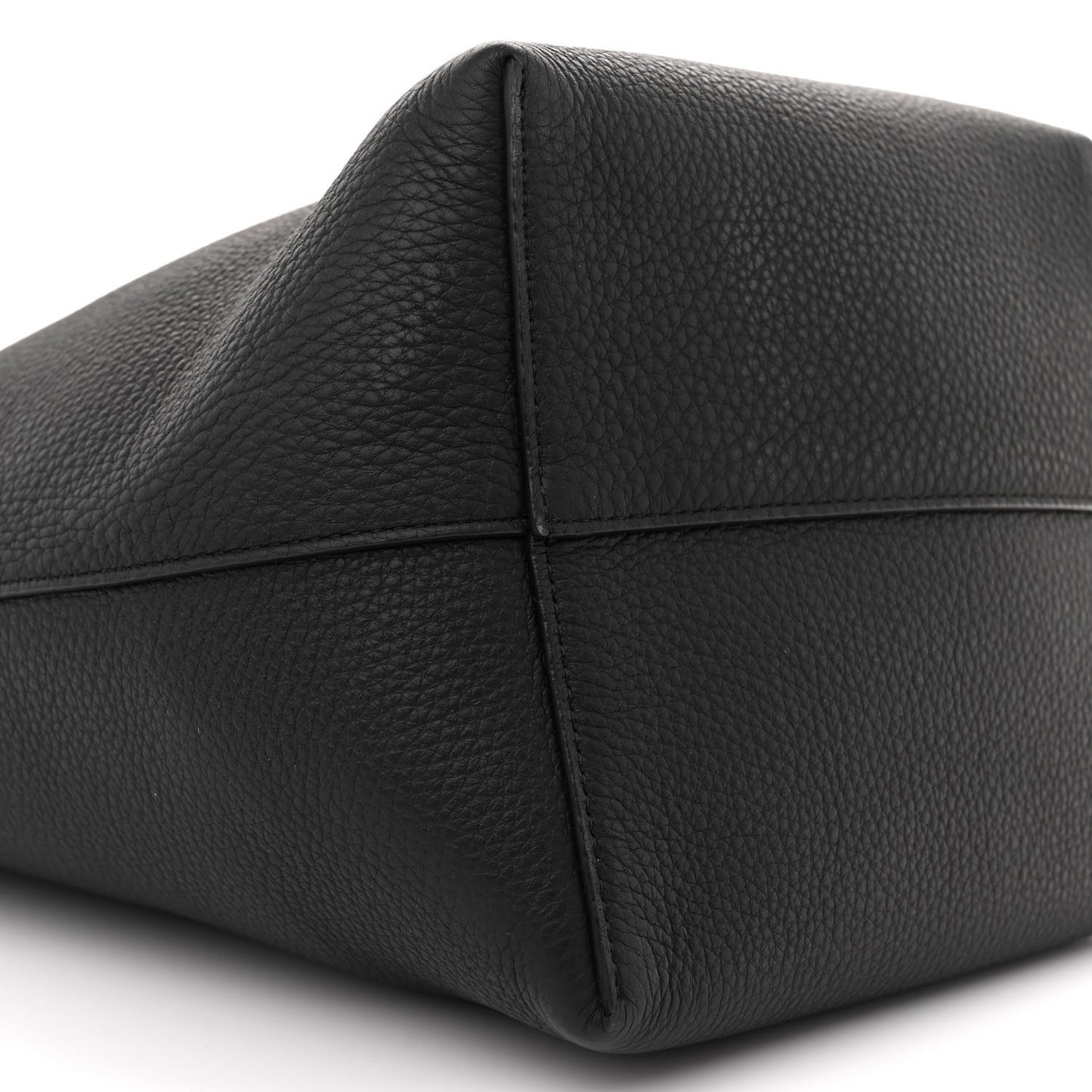 Grained Calfskin Medium N/S Park Tote Black