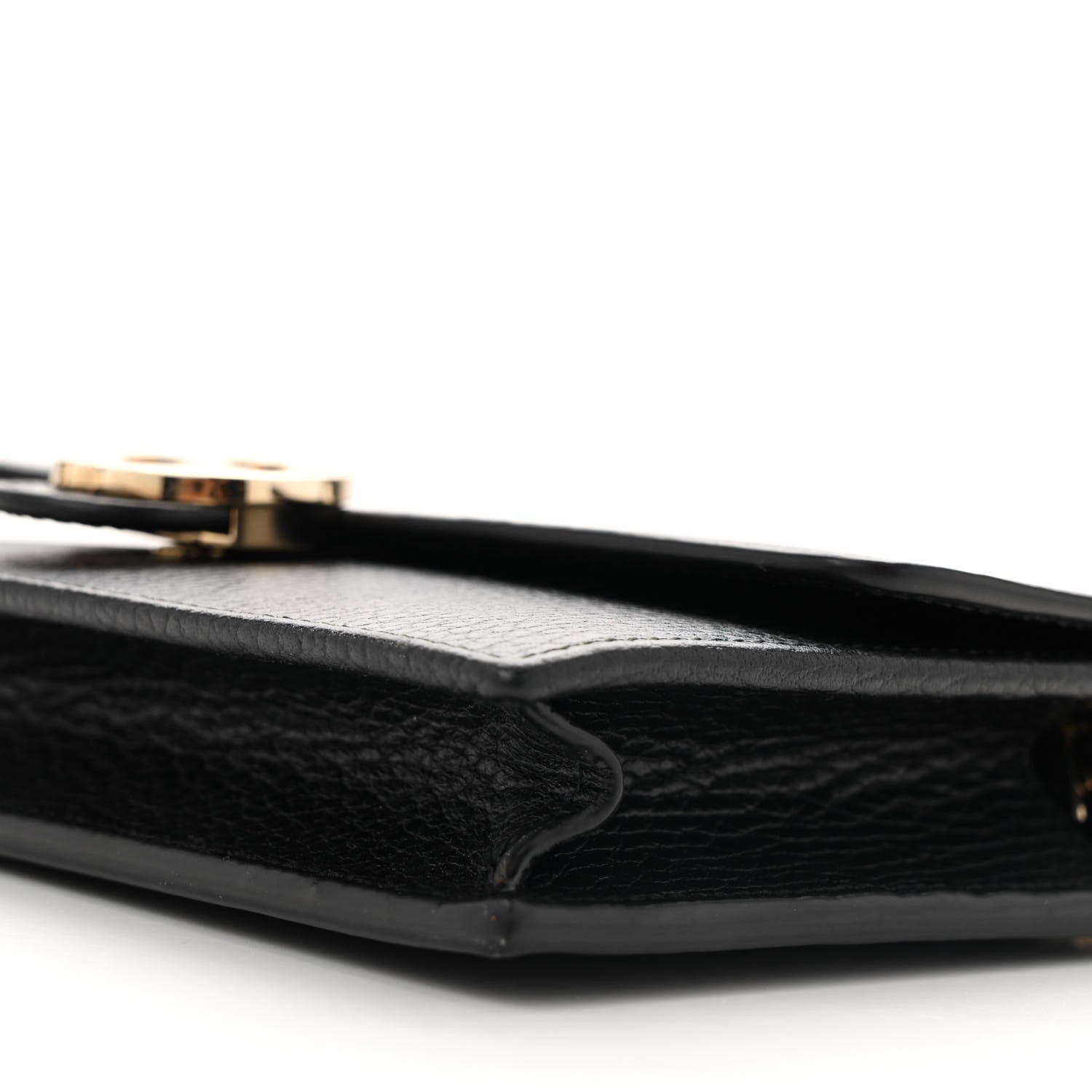 Gucci Dollar Calfskin Interlocking G Chain Wallet Black 10 of 13