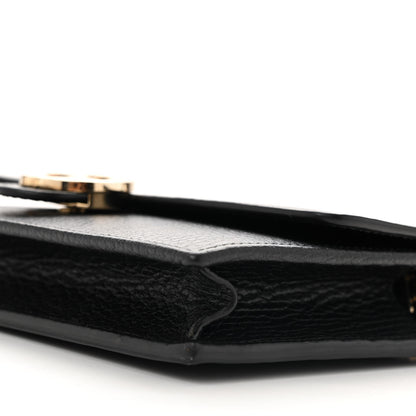 Gucci Dollar Calfskin Interlocking G Chain Wallet Black 10 of 13