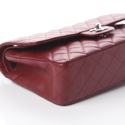 Chanel Caviar Quilted Medium Double Flap Dark Red 6 of 8