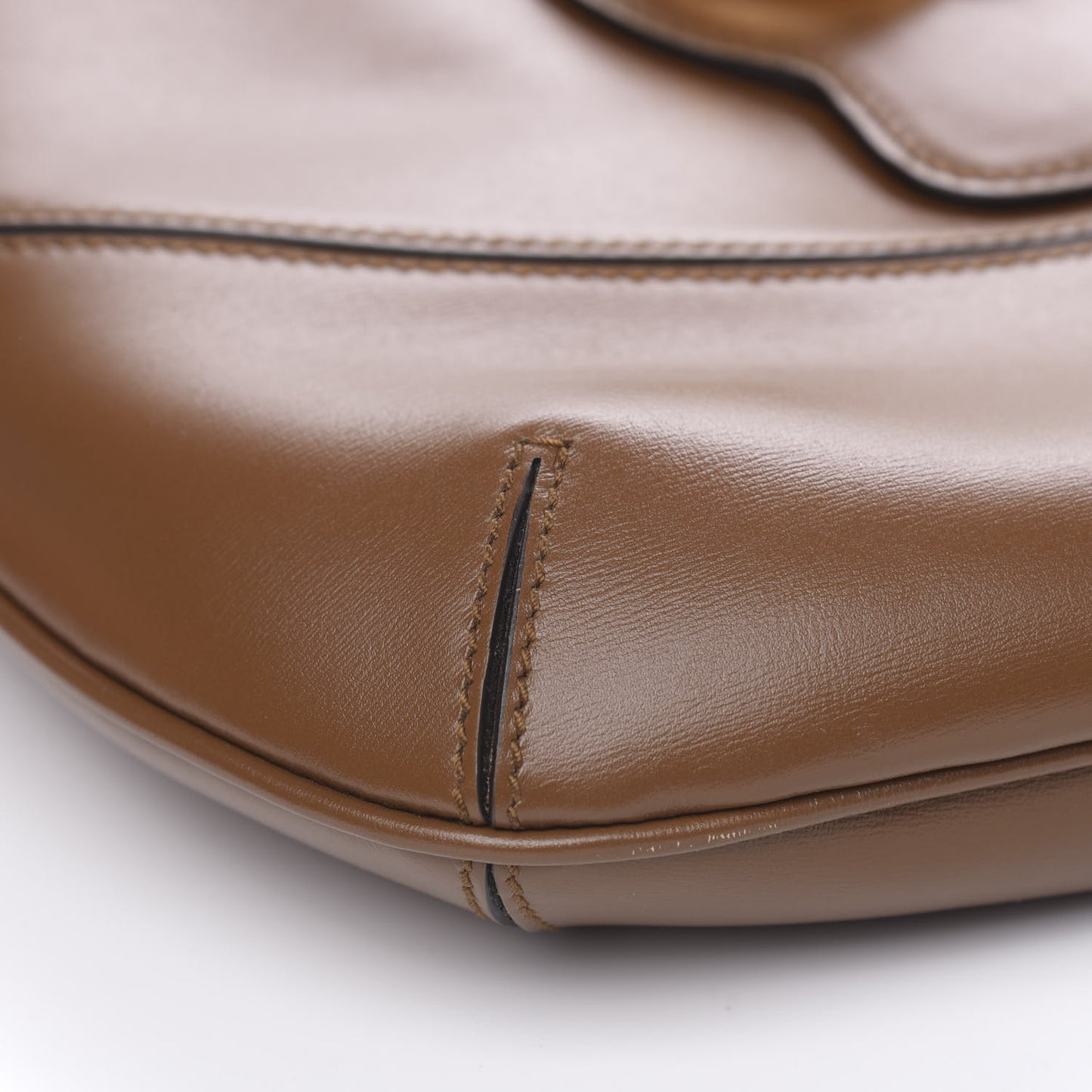 Boarded Plutone Calfskin Medium Arli Shoulder Bag Nocciola