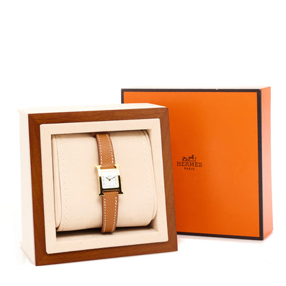Hermes Stainless Steel Epsom 17.2mm Heure H Hour Quartz Watch Gold 5 of 5