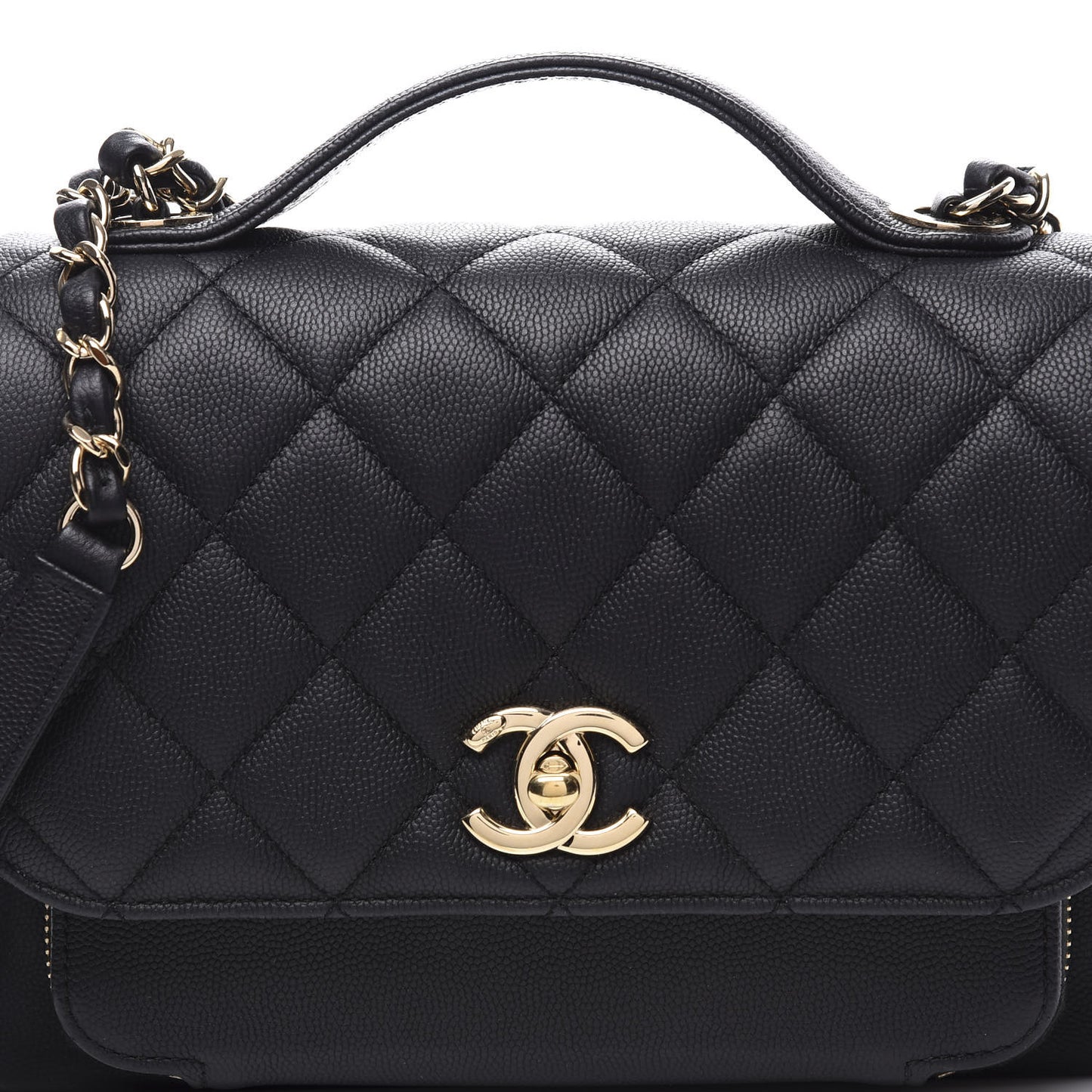 Caviar Quilted Medium Business Affinity Flap Black