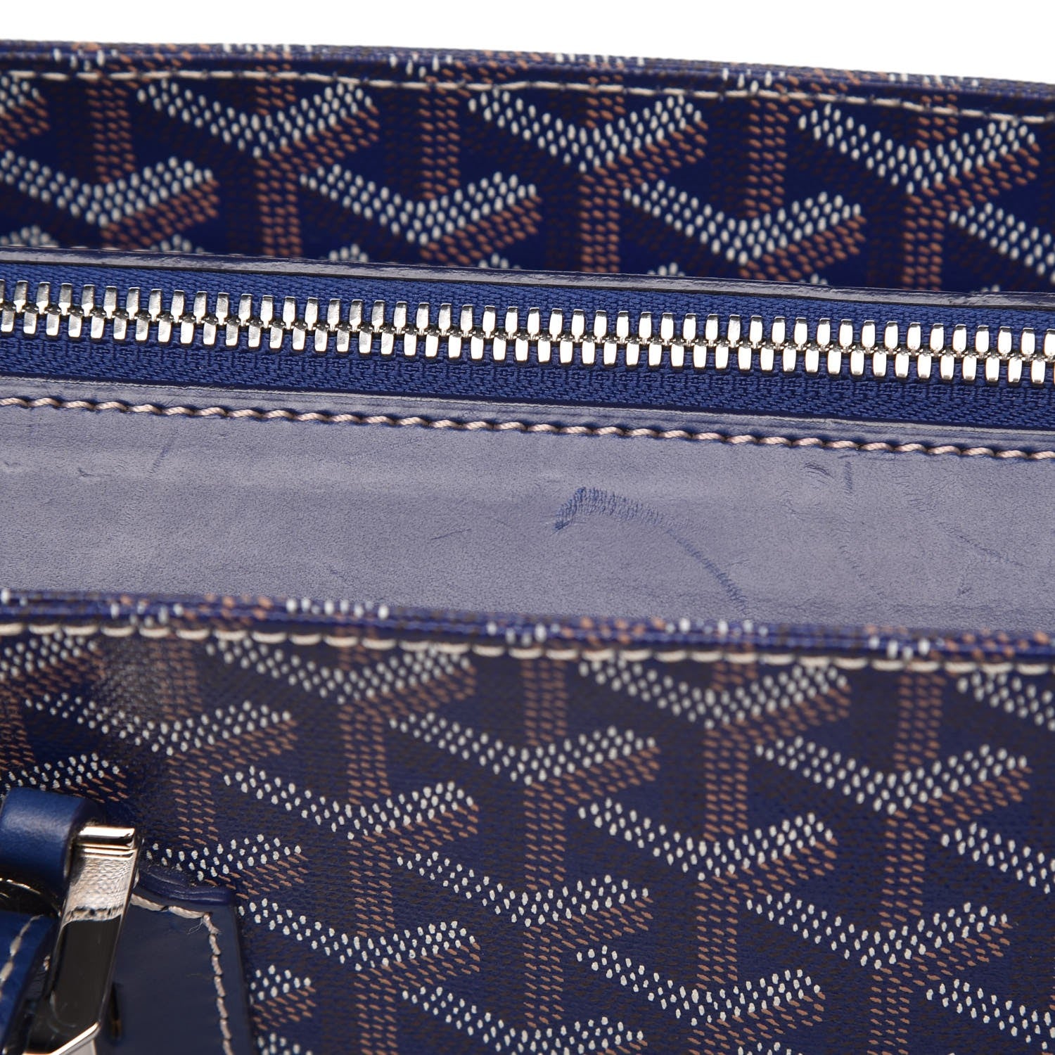 Goyard Goyardine Sac Marie Galante GM Navy 9 of 10
