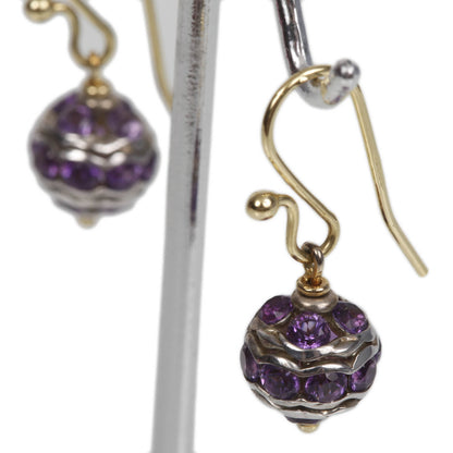 David Yurman 18k Gold Amethyst Dangle Earrings 2 of 5