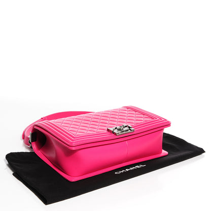 Chanel Lambskin Quilted New Medium Boy Flap Fuchsia 4 of 9