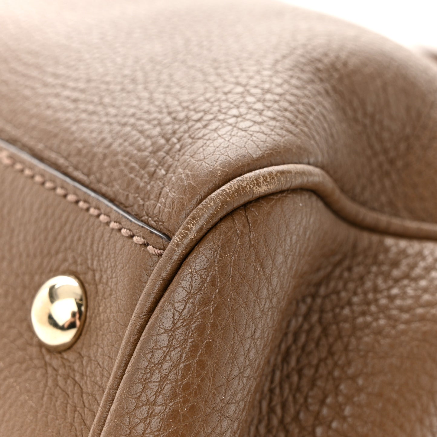 Pebbled Calfskin Medium Bamboo Shopper Tote Acero