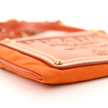Prada Tessuto Nylon Saffiano Logo Crossbody Bag Orange 8 of 14