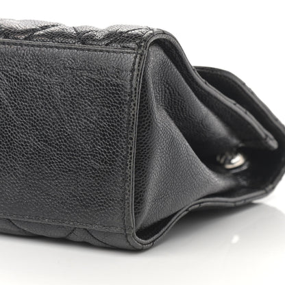 Chanel Crumpled Grained Calfskin Jumbo CC Crave Flap Black 10 of 12