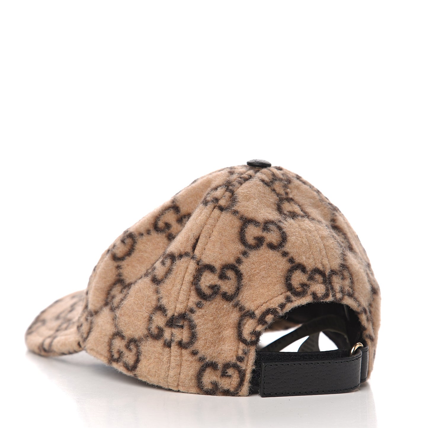Covered Wool GG Monogram Baseball Hat S Beige Ebony