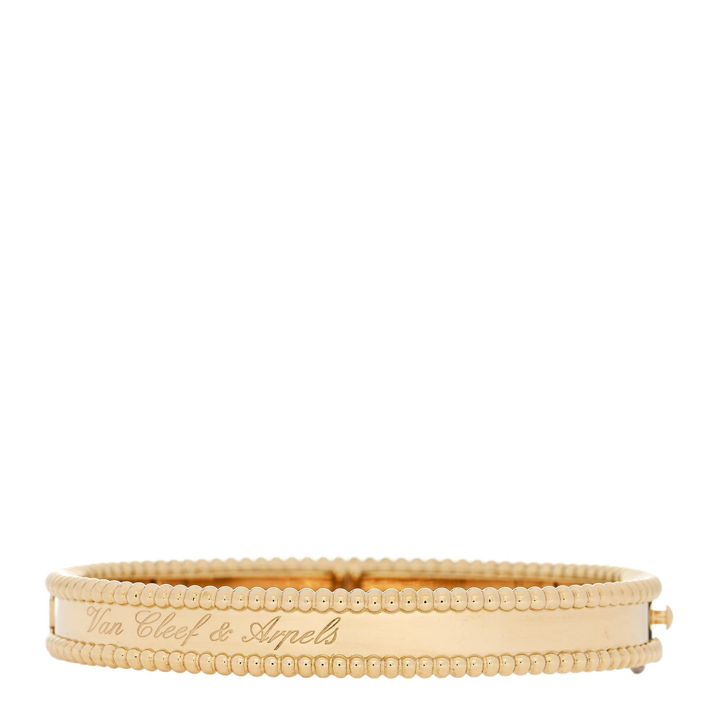18K Yellow Gold Perlee Signature Bangle Bracelet S