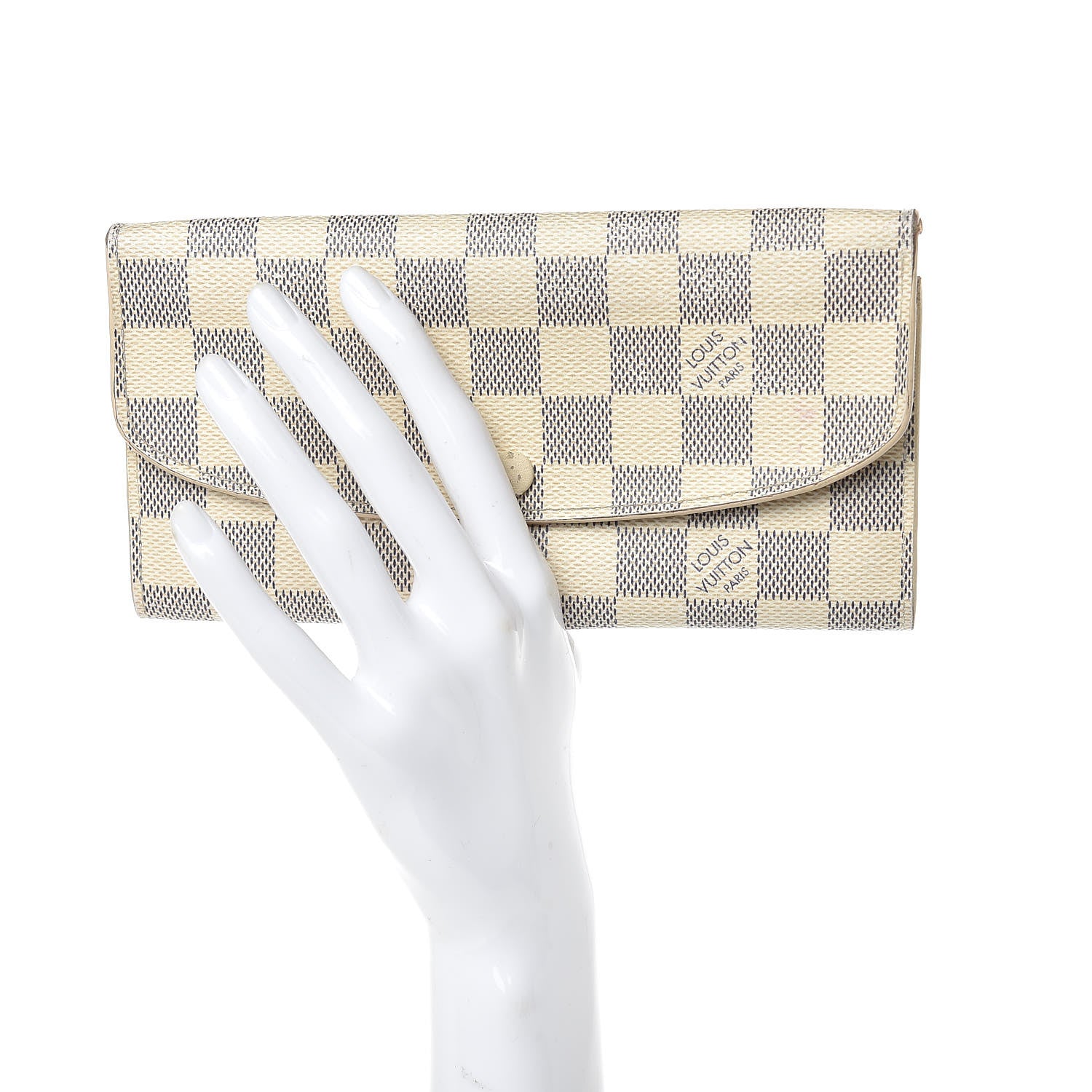 Louis Vuitton Damier Azur Emilie Wallet 2 of 13