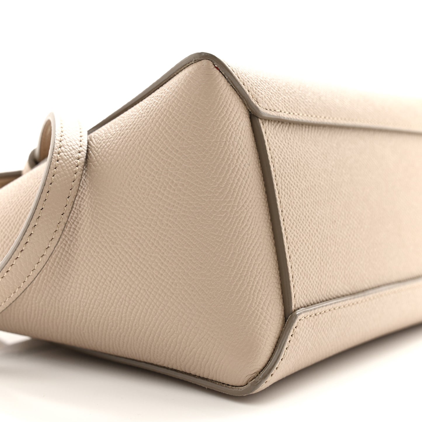 Grained Calfskin Nano Belt Bag Light Taupe