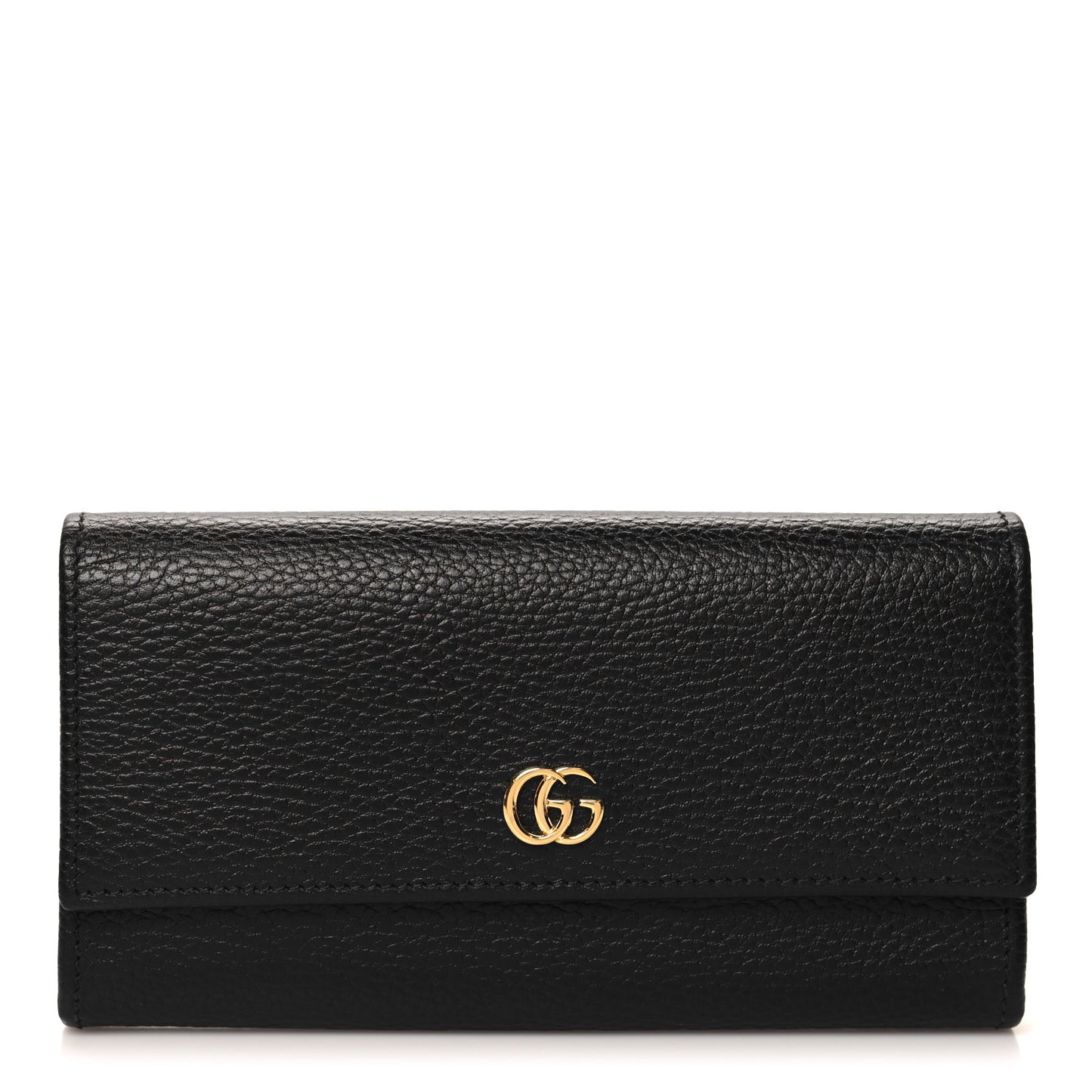 Dollar Calfskin GG Marmont Continental Wallet Black