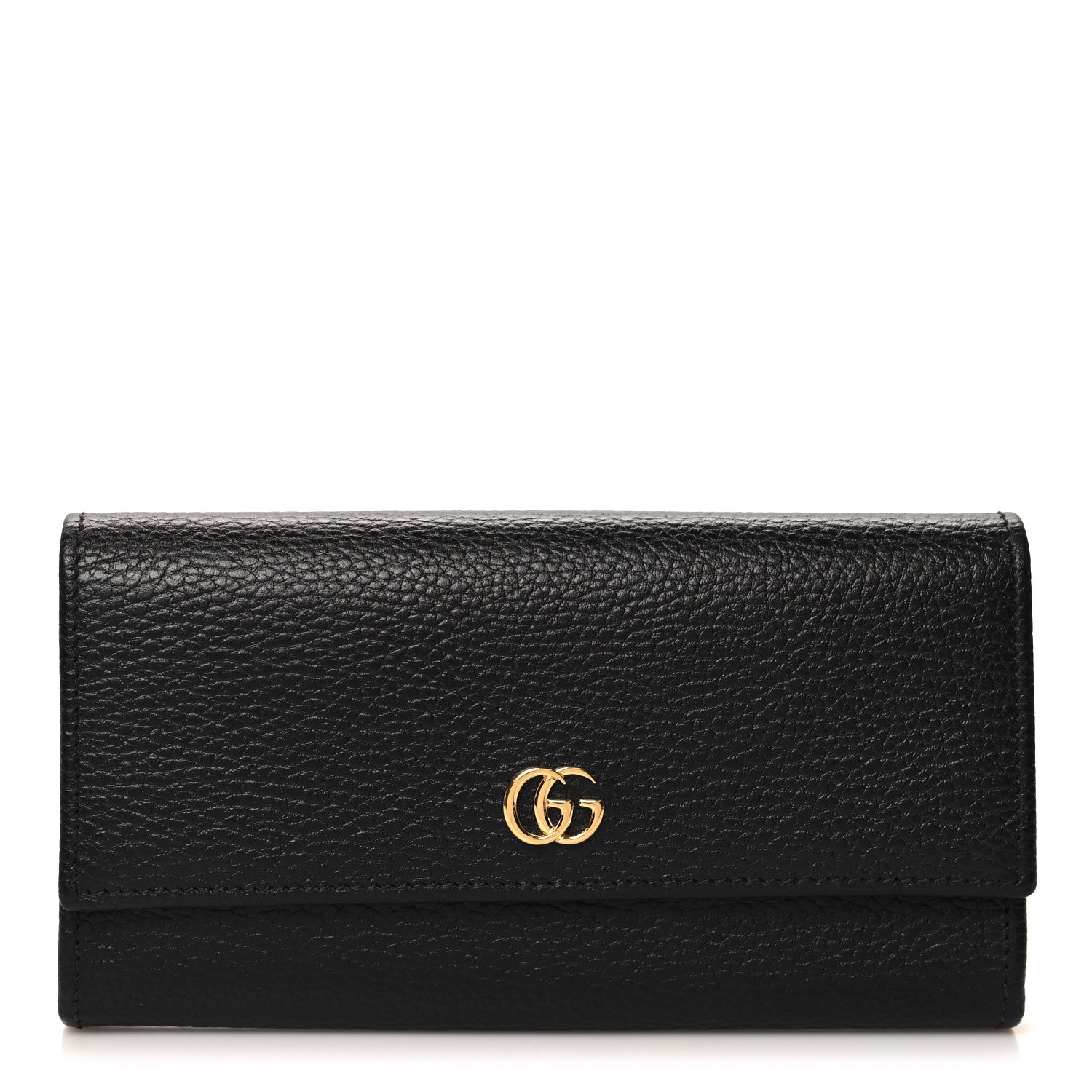Gucci Dollar Calfskin GG Marmont Continental Wallet Black 1 of 8