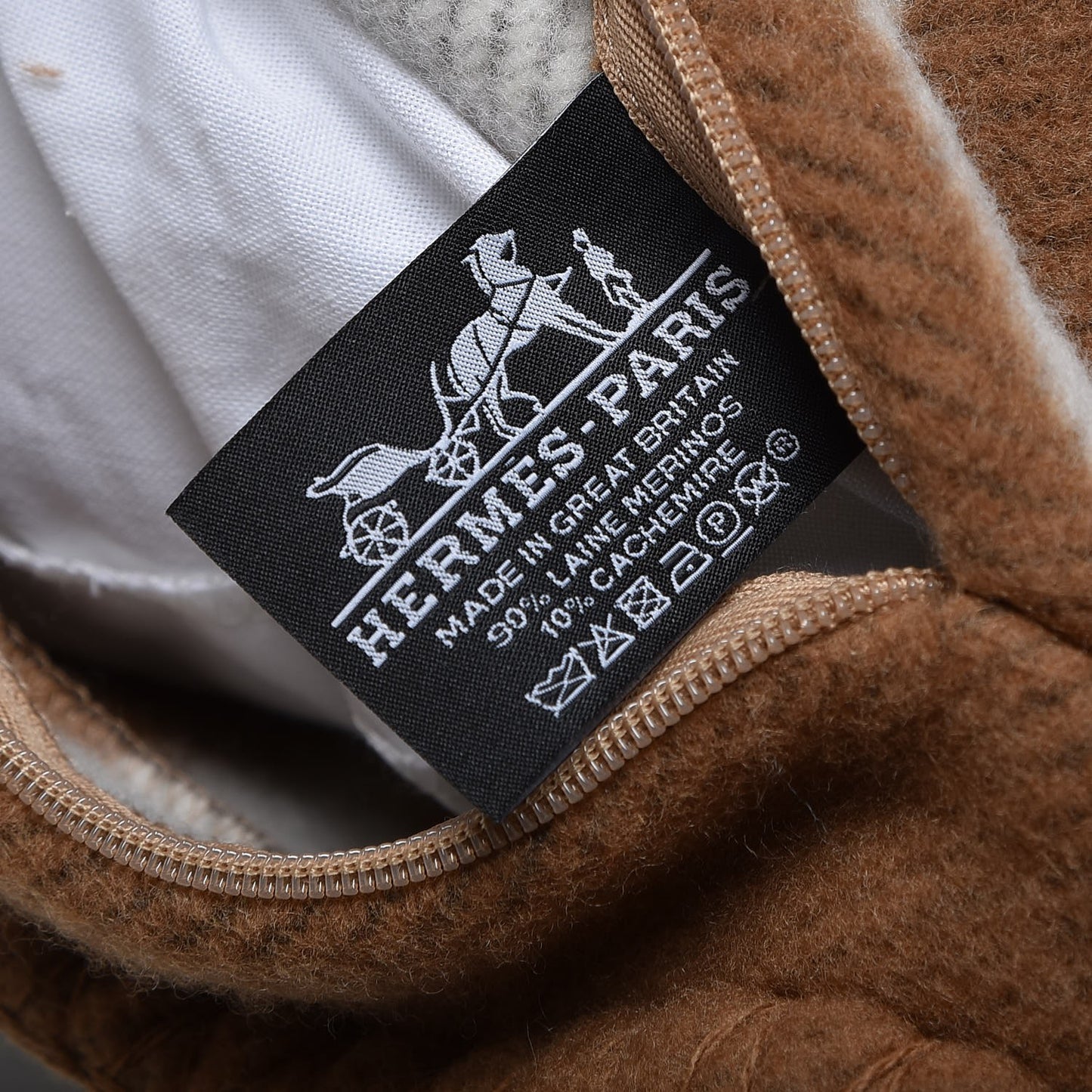 Wool Cashmere Avalon Pillow PM Ecru Camel