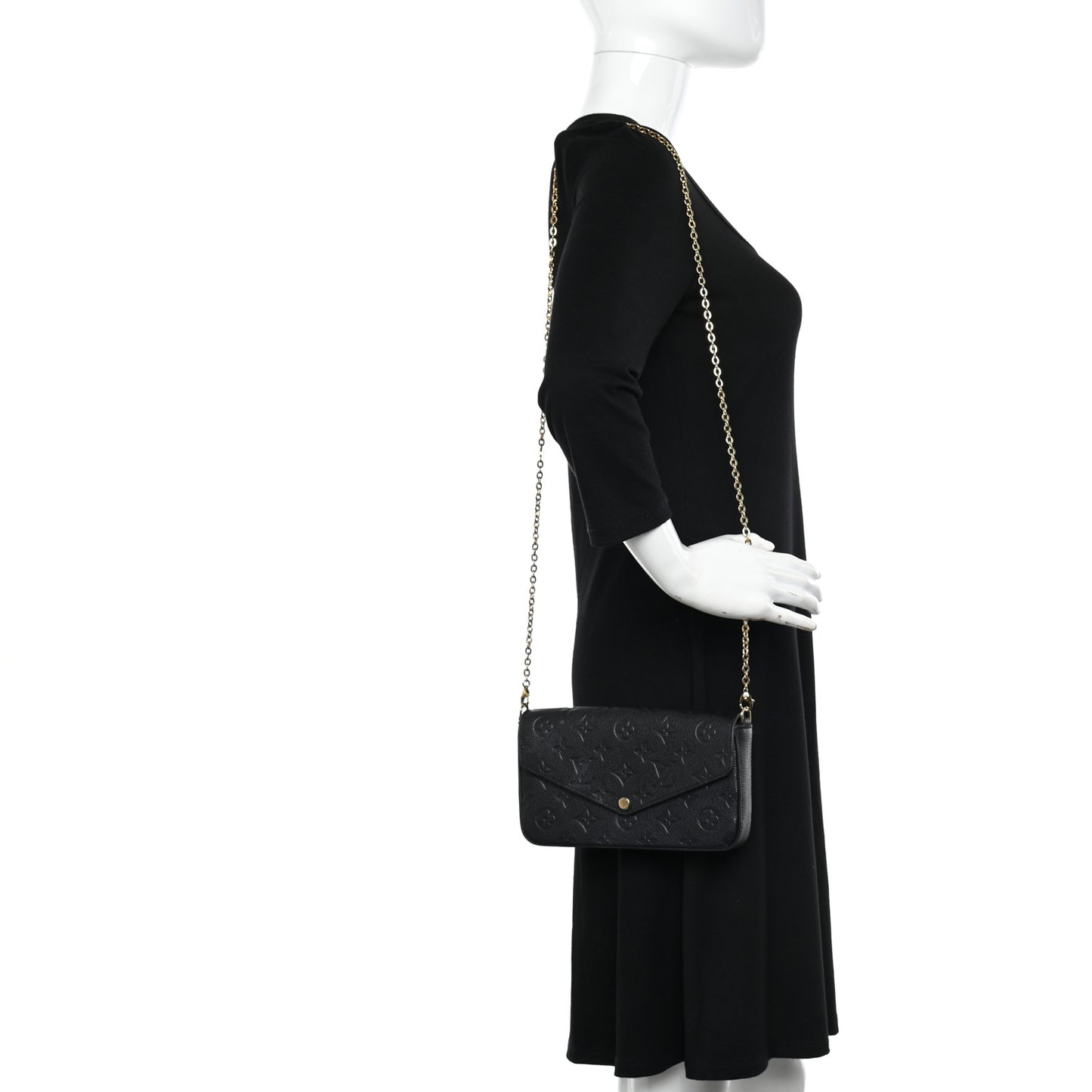 Empreinte Pochette Felicie Chain Wallet Black