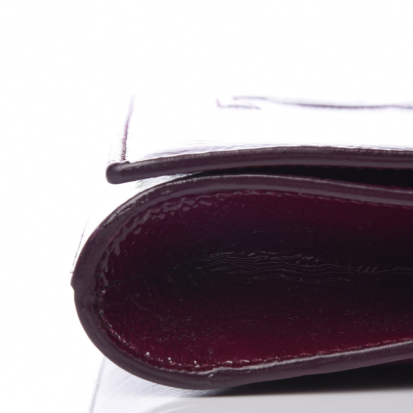Textured Patent Monogram Large Belle De Jour Clutch Purple