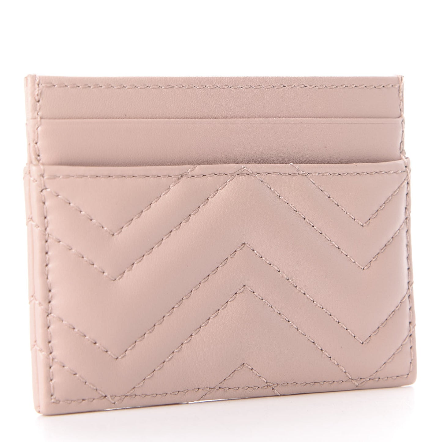 Calfskin Matelasse GG Marmont Card Holder Perfect Pink