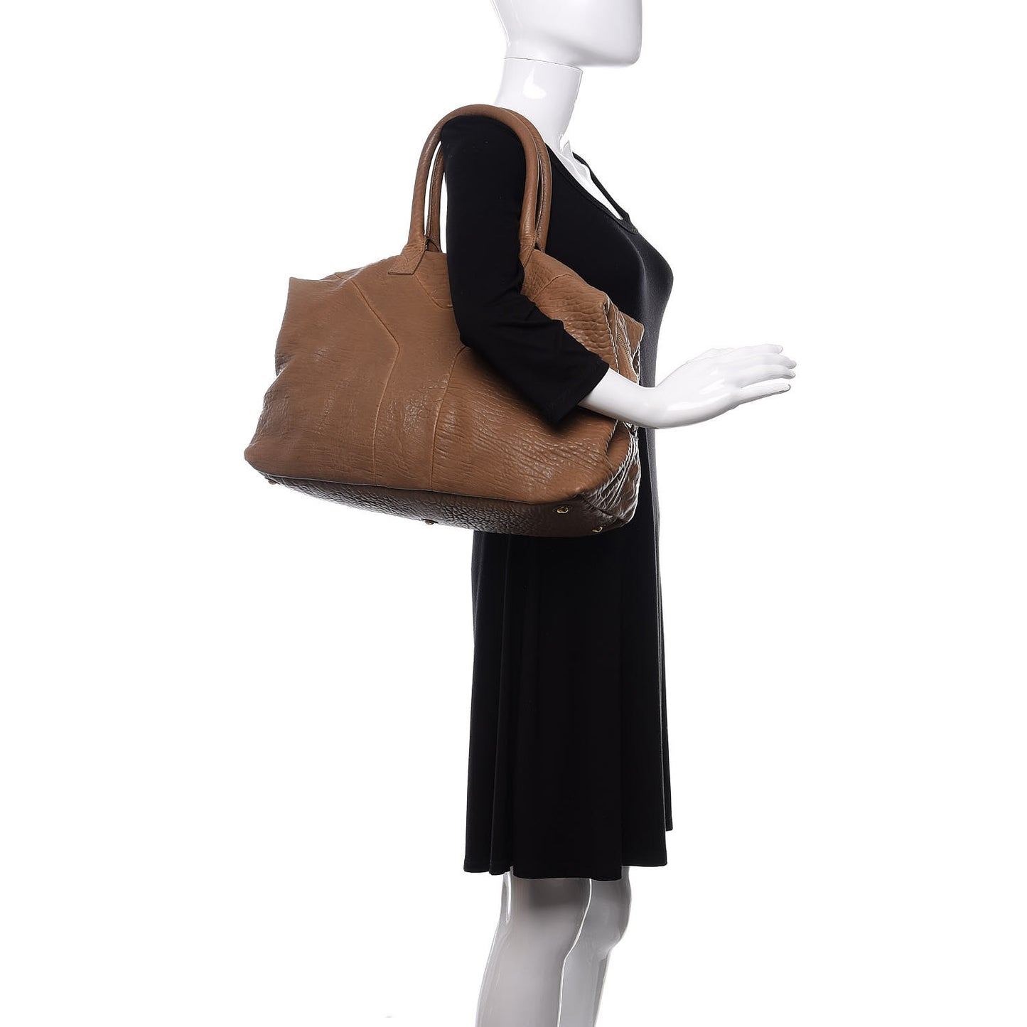 Pebbled Lambskin Medium Easy Sac Brown