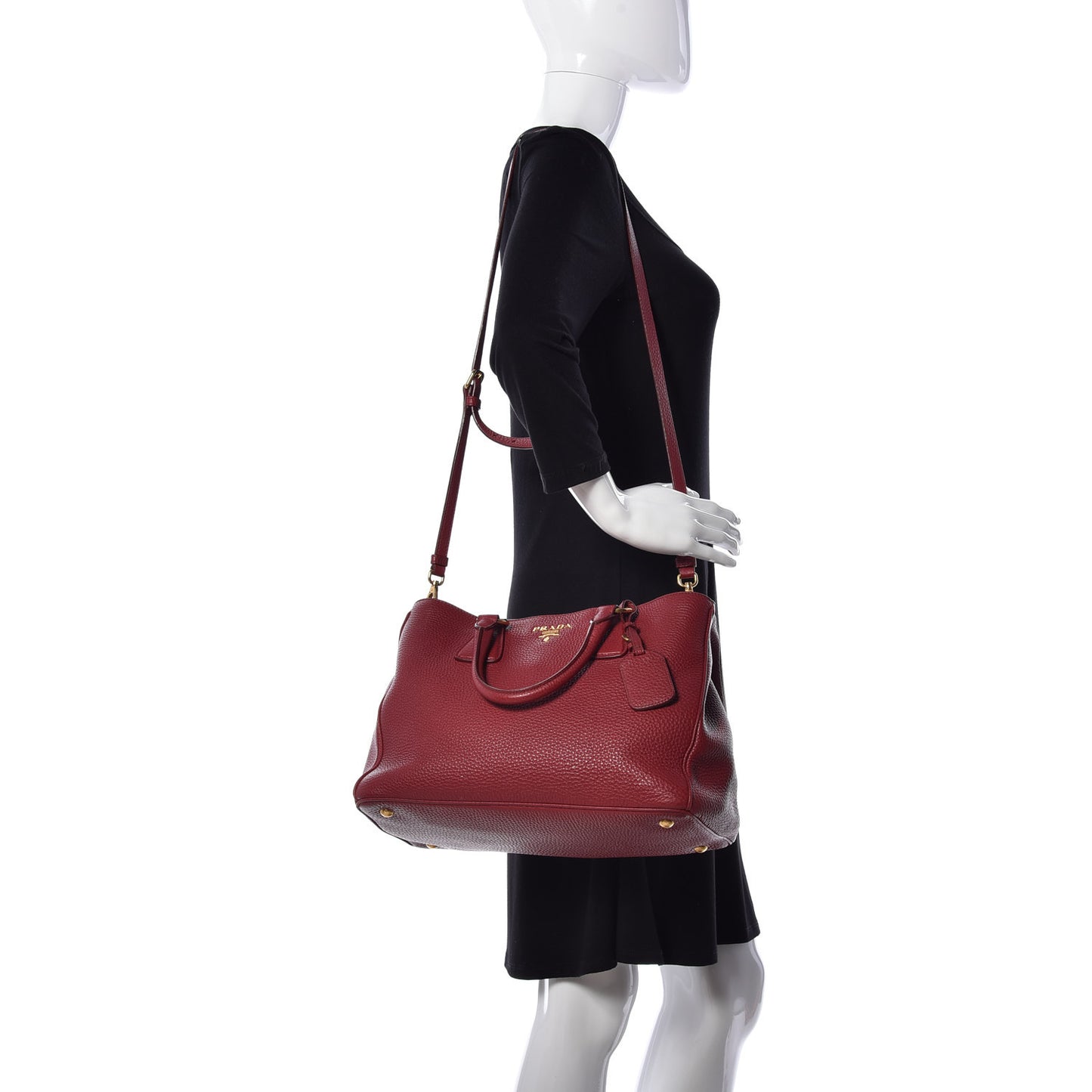 Vitello Shopping Tote Rubino