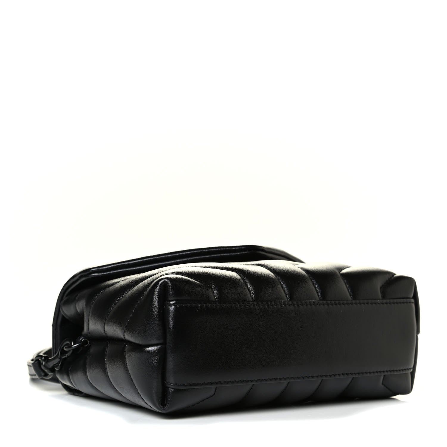 Saint Laurent Calfskin Y Quilted Monogram Toy Loulou Crossbody Bag Black 3 of 7