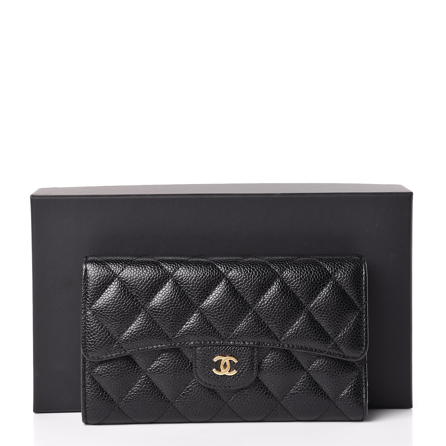 Chanel Caviar Quilted Large Flap Wallet Black 11 of 11