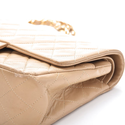 Chanel Lambskin Quilted Medium Double Flap Beige 13 of 16