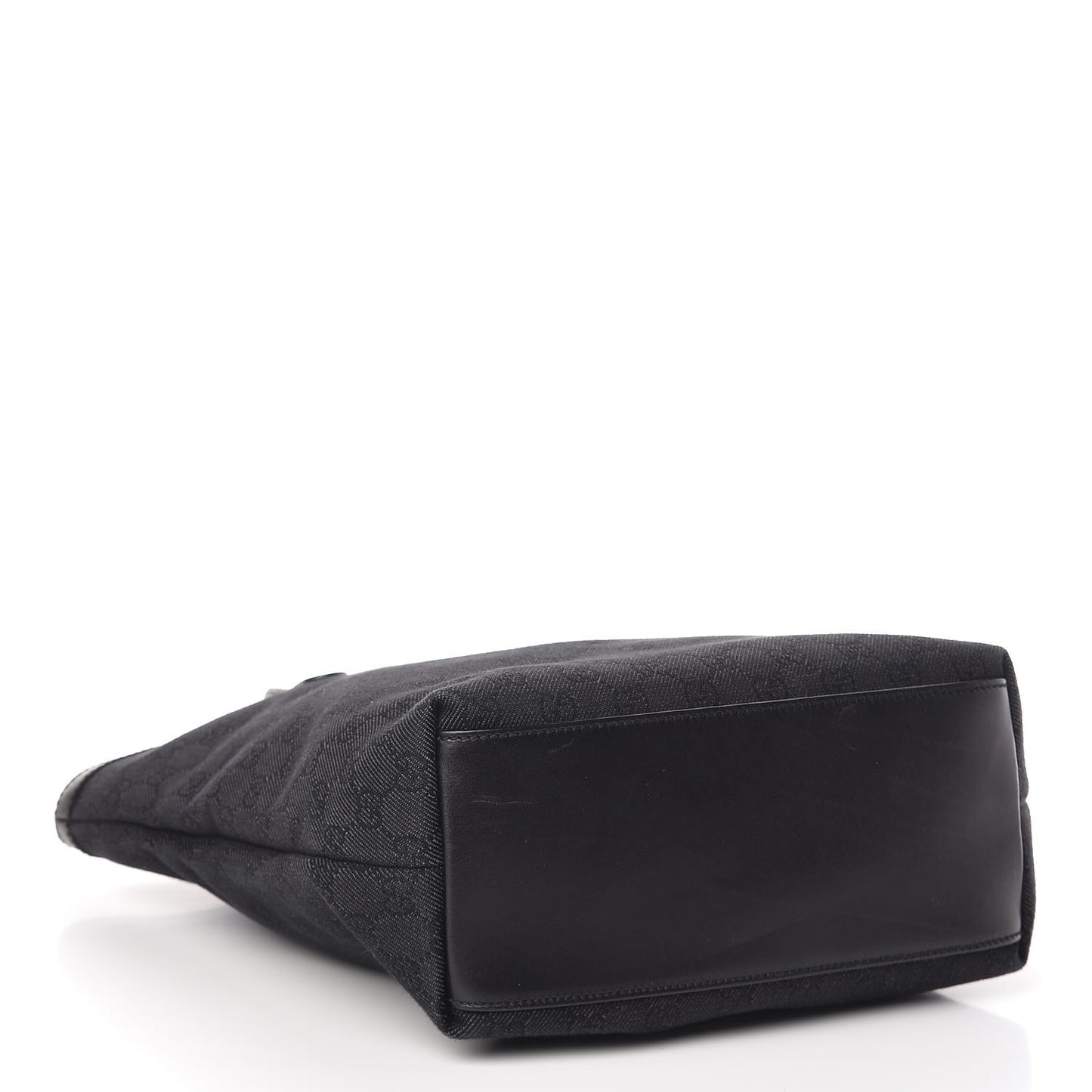 Denim Monogram Chain Bucket Tote Black