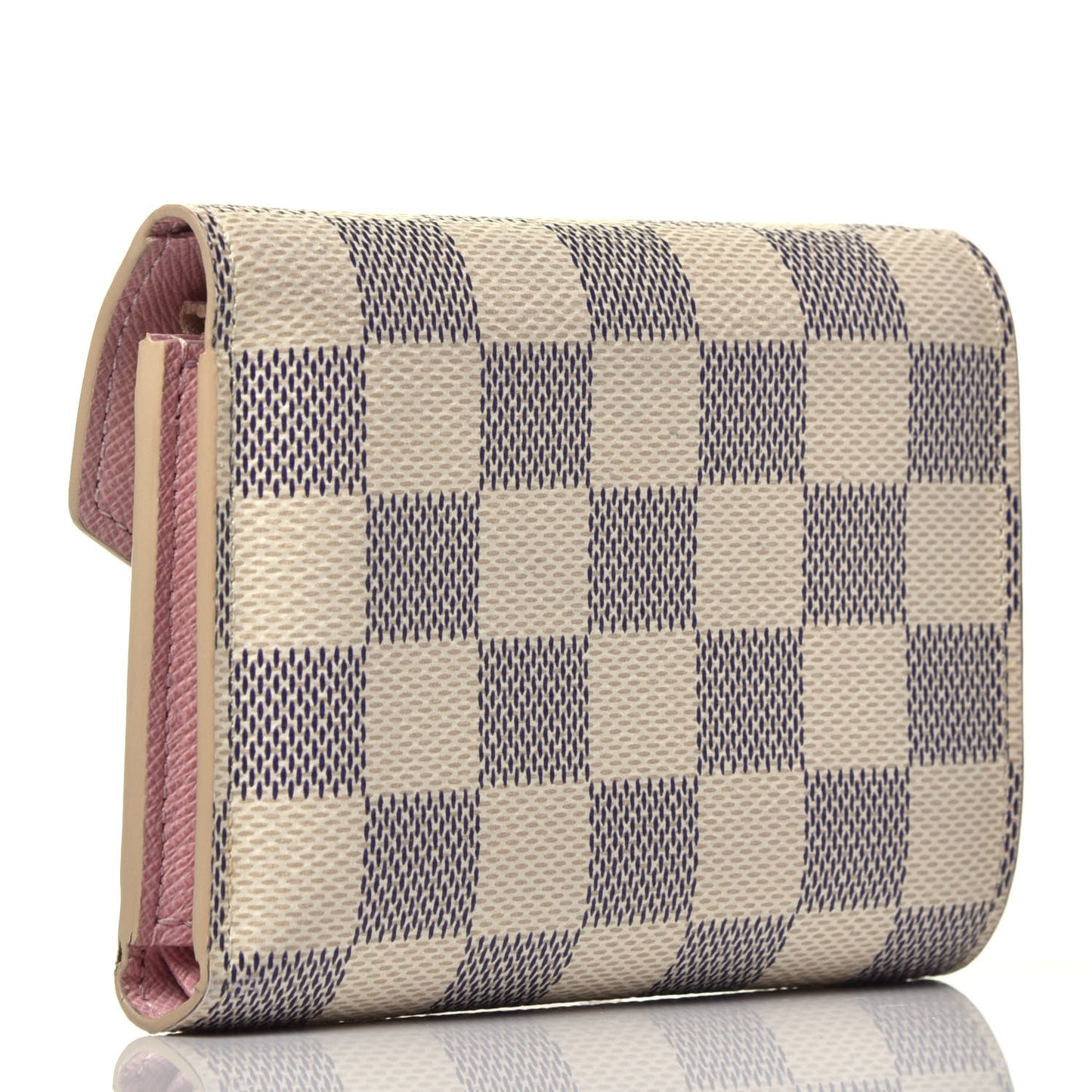 Damier Azur Victorine Wallet Rose Ballerine
