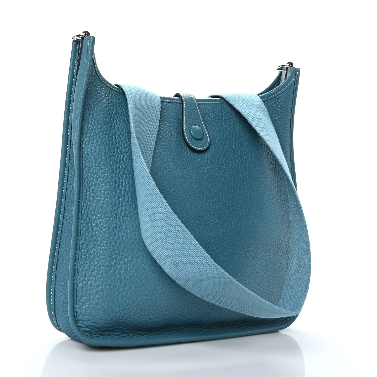 Hermes Taurillon Clemence Evelyne PM Blue Jean 3 of 10