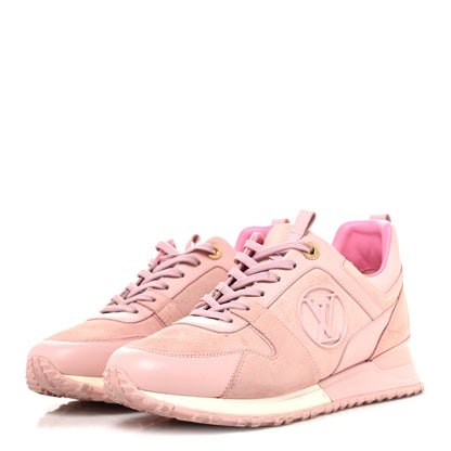 Louis Vuitton Suede Calfskin Run Away Sneakers 38.5 Pink 4 of 12