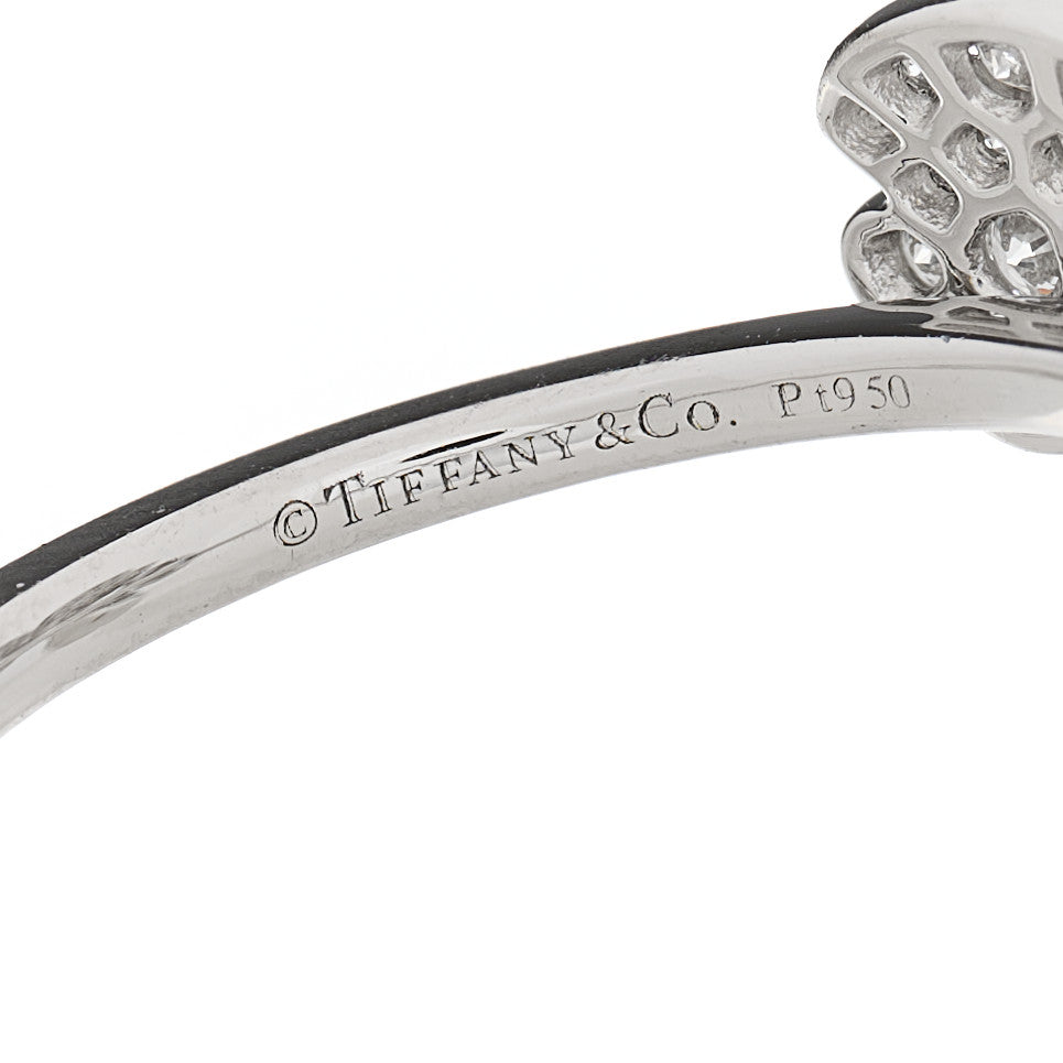Tiffany Platinum Diamond Tanzanite Paper Flowers Ring 52 6 6 of 7