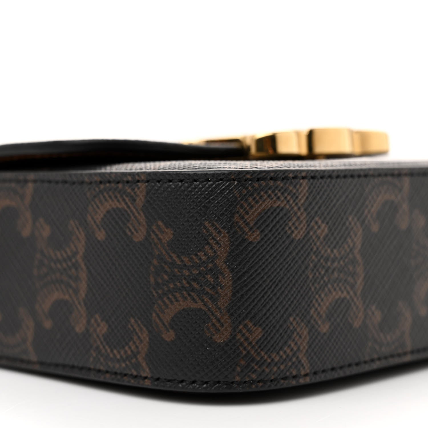 Celine Triomphe Canvas Calfskin Mini Claude Tan 9 of 11