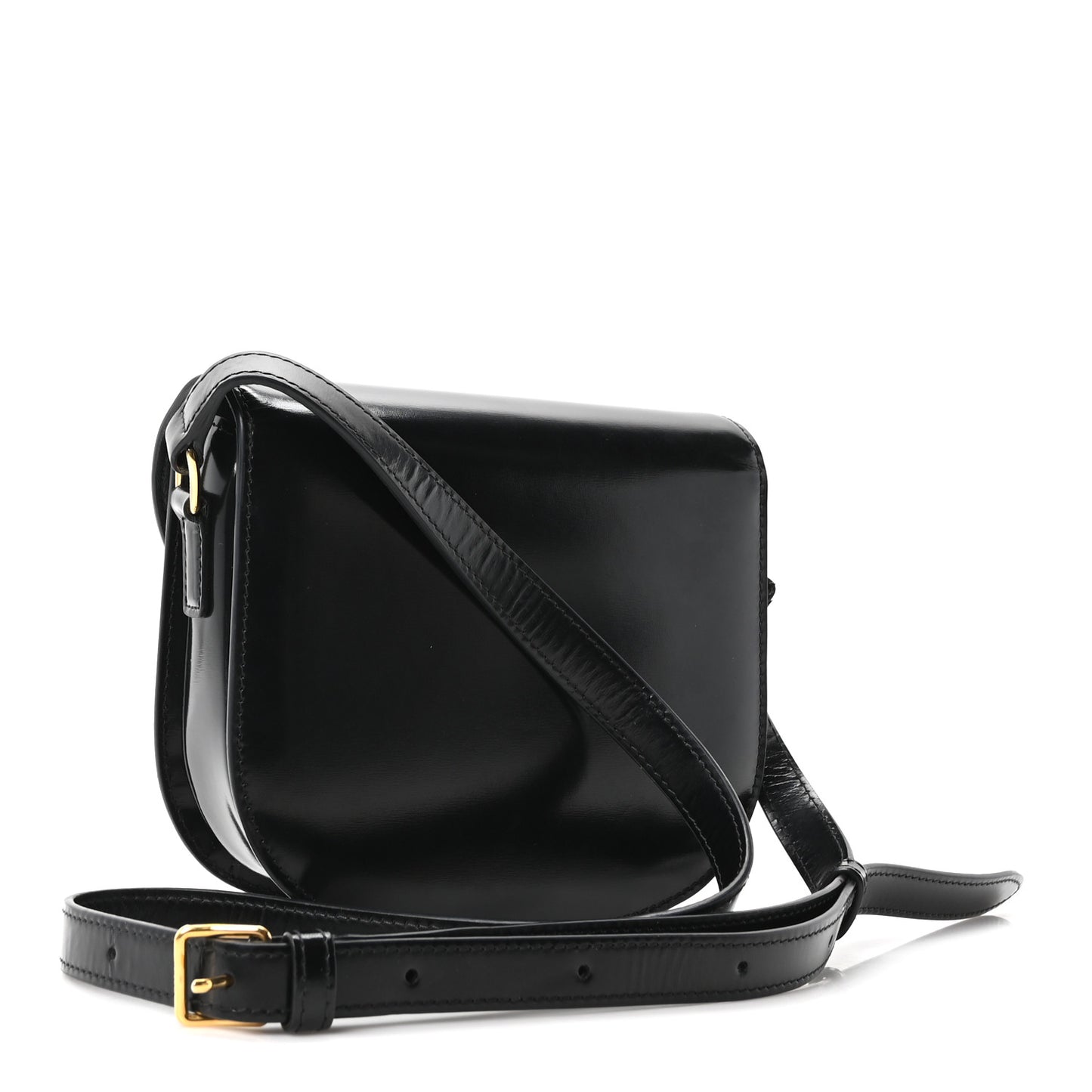 Shiny Calfskin Teen Besace Black